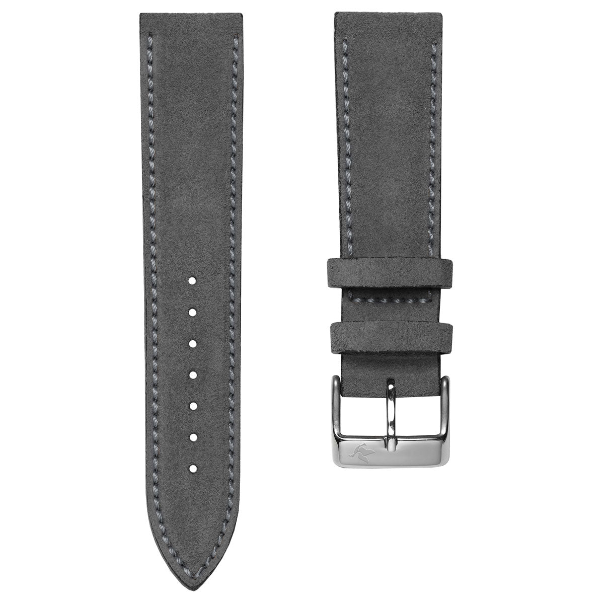 Light Grey Suede Genuine Italian Leather Strap