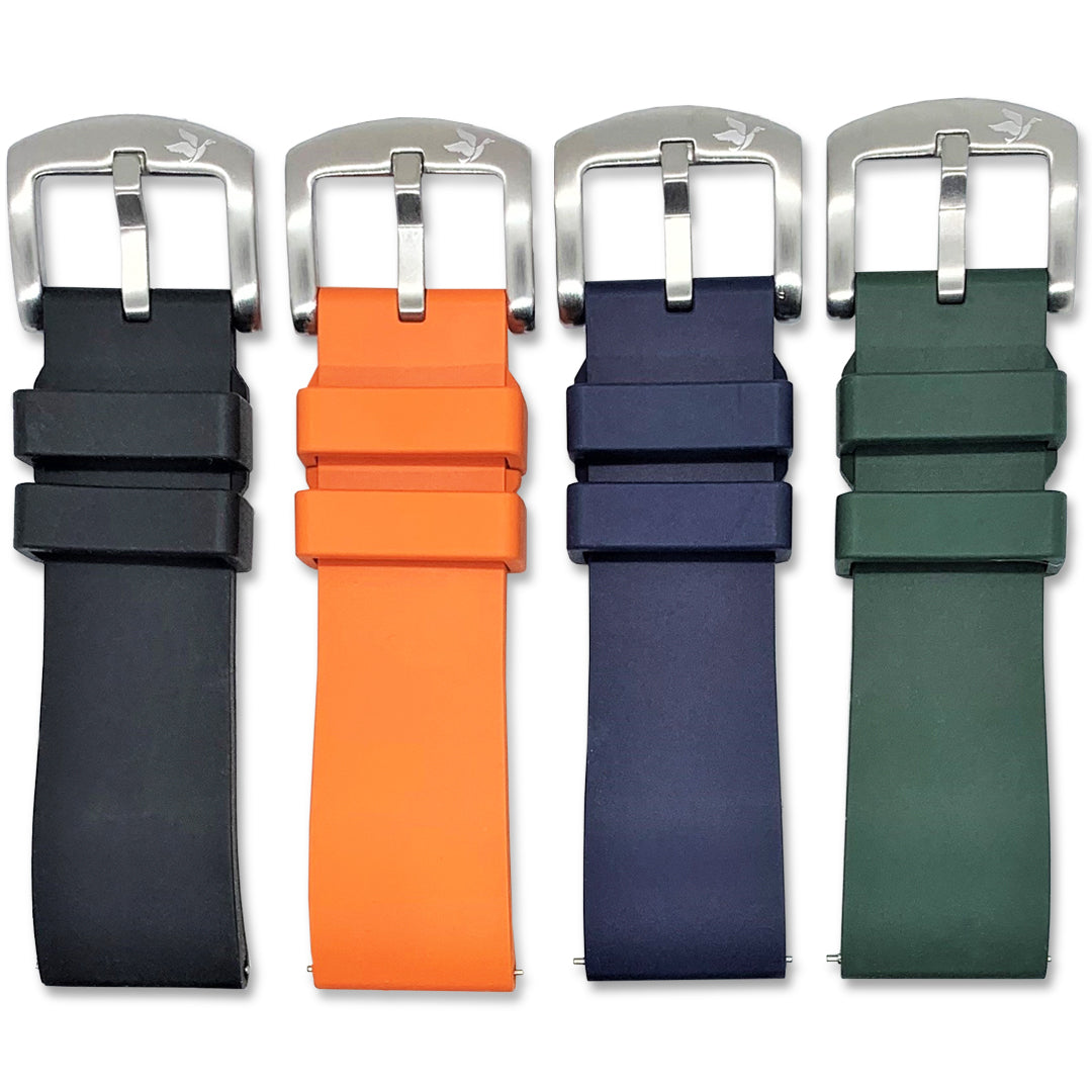 Rubber Straps 20 and 22mm  with Pin Buckle