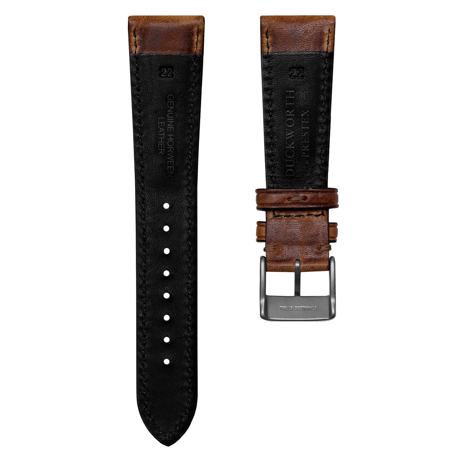 Light Brown Horween Genuine Leather Padded Strap
