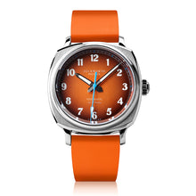 Load image into Gallery viewer, Verimatic 39mm orange fumé green rubber
