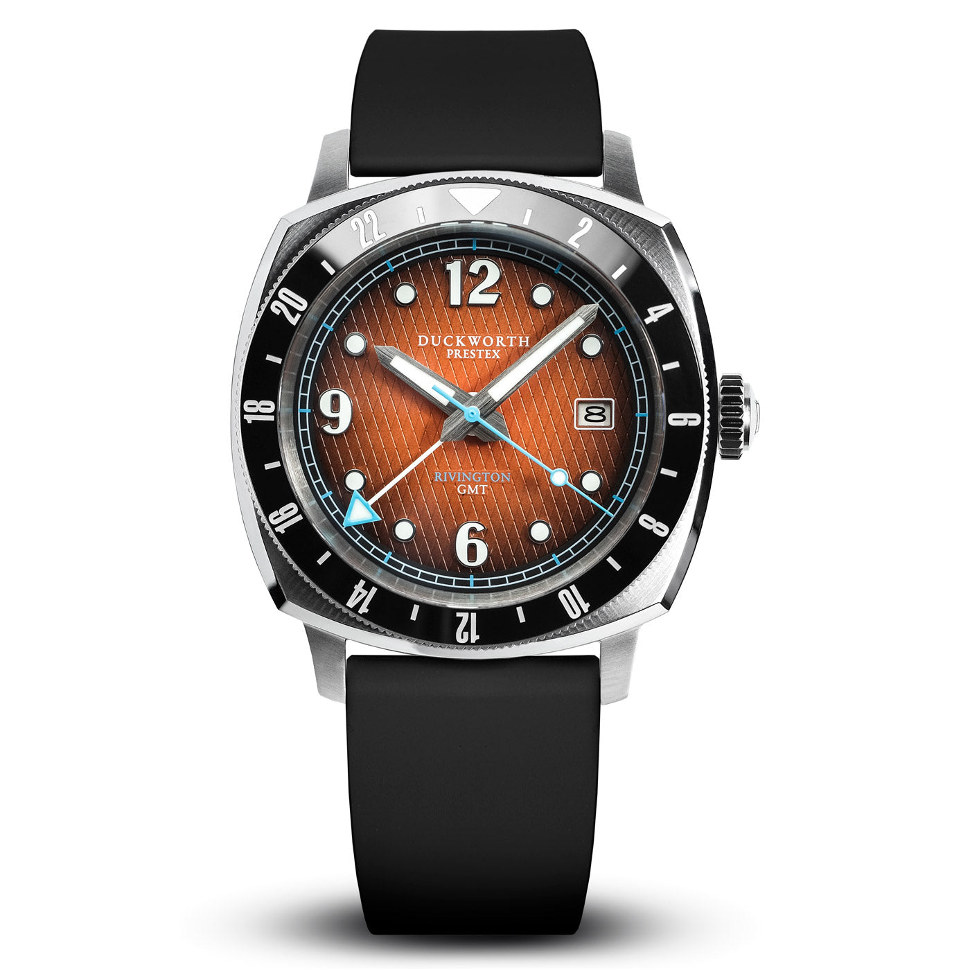 
                  
                    Rivington GMT watch orange dial orange rubber
                  
                