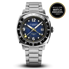 Load image into Gallery viewer, Rivington GMT watch blue dial on steel bracelet
