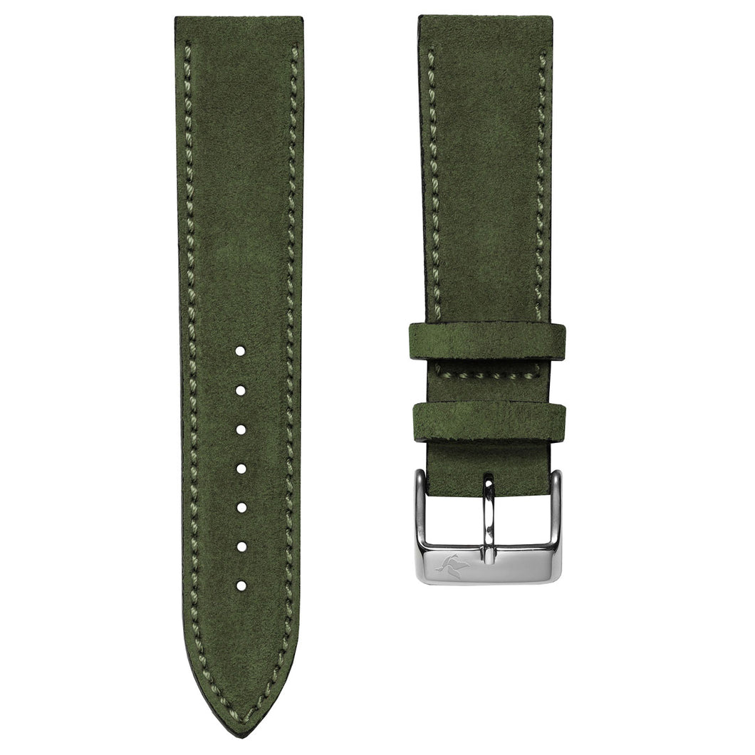 Birch Green Suede Genuine Italian Leather Strap