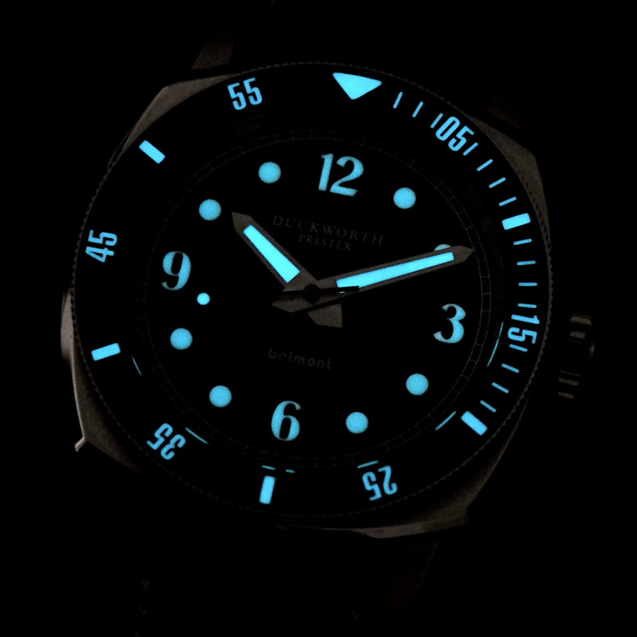 
                  
                    Belmont dive watch green dial on black rubber
                  
                