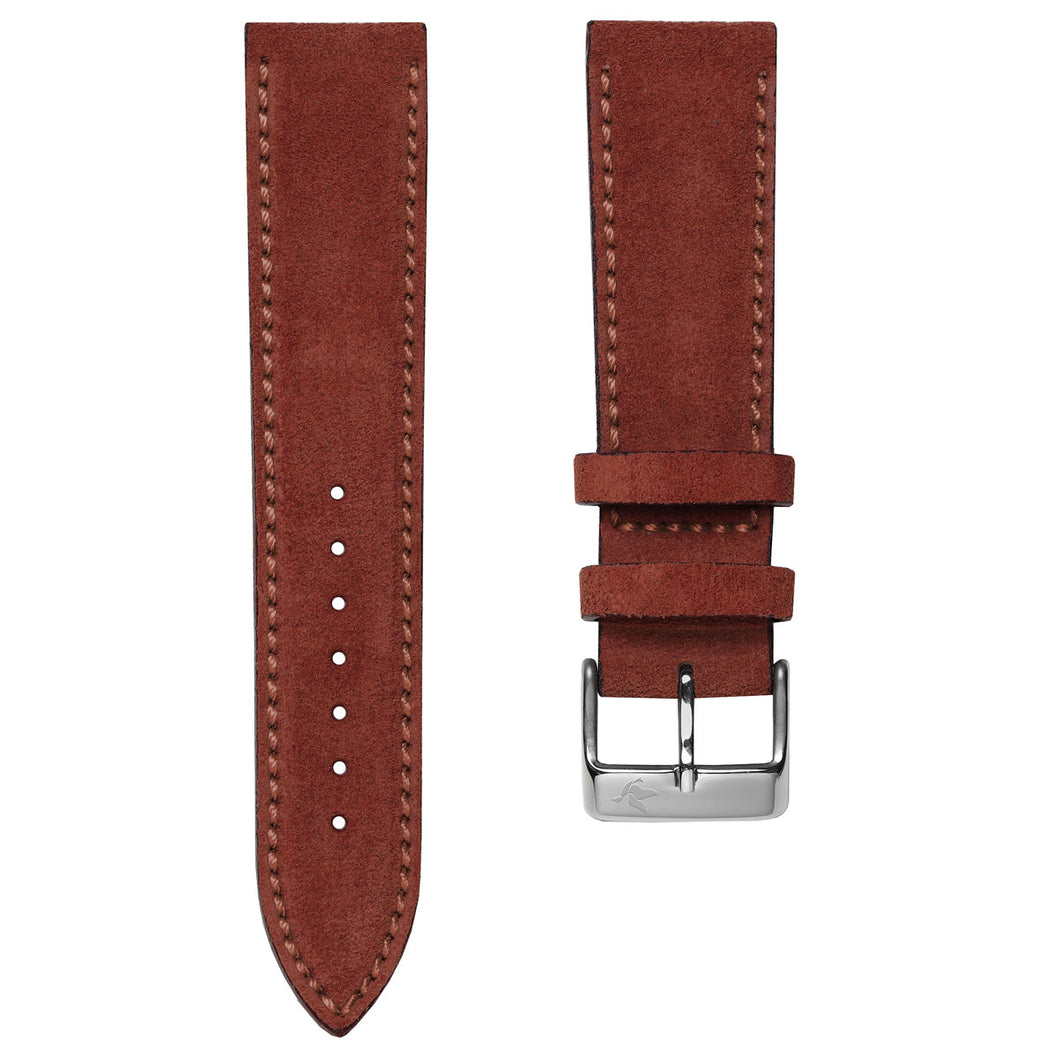 Jasper Rust Suede Genuine Italian Leather Strap