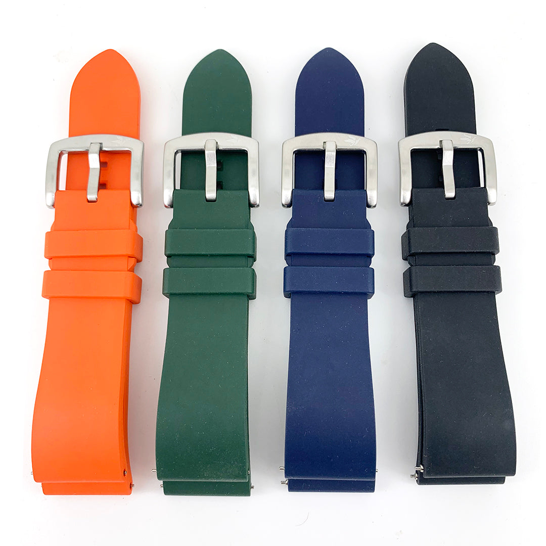 Best Graham Ruber Straps Rubber Straps 20 and 22mm with Pin Buckle – Duckworth Prestex