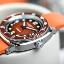 Load image into Gallery viewer, Belmont dive watch orange dial on orange rubber
