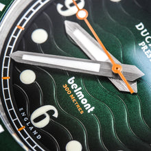 Load image into Gallery viewer, Belmont dive watch green dial on black rubber
