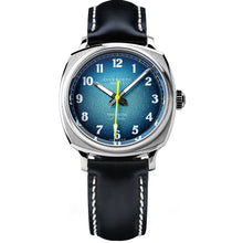 Load image into Gallery viewer, Verimatic 39mm blue fumé black leather
