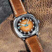 Load image into Gallery viewer, Verimatic 39mm orange fumé brown leather
