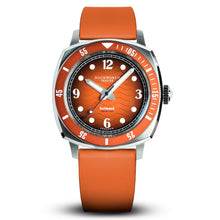 Load image into Gallery viewer, Belmont dive watch orange dial on orange rubber
