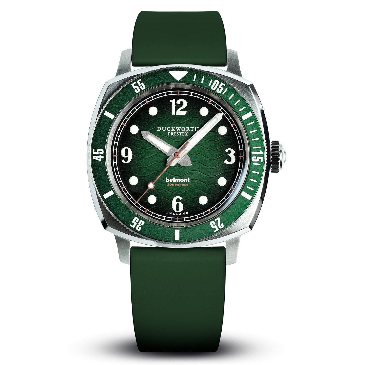 
                  
                    Belmont dive watch green dial on green rubber
                  
                